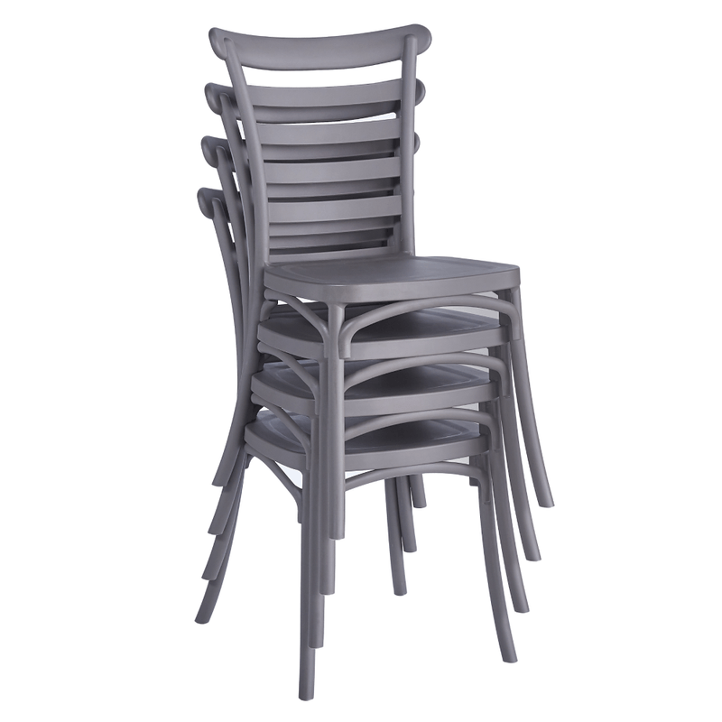 Casa si Gradina - Gradina si terasa - Mobilier exterior - Scaune si sezlonguri gradina - Scaun stivuibil, gri maroniu taupe, SAVITO NEW - Infinity.ro