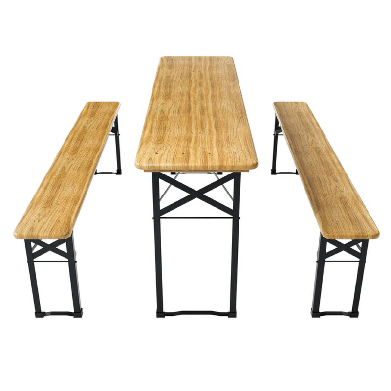 Casa si Gradina - Gradina si terasa - Mobilier exterior - Seturi mobila gradina - Set de bere 1+2, lemn/metal, natural/negru, LORIS - Infinity.ro