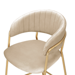 Casa si Gradina - Mobilier - Scaune si fotolii - Scaune - Scaun de bar de design, tesatura bej Velvet/gold crom auriu, DASMIN NEW TIP 2 - Infinity.ro