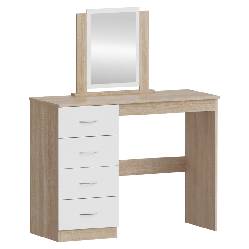Casa si Gradina - Mobilier - Comode si corpuri - Masute de toaleta - Masa de toaleta, stejar sonoma/alb, KLEVIS - Infinity.ro