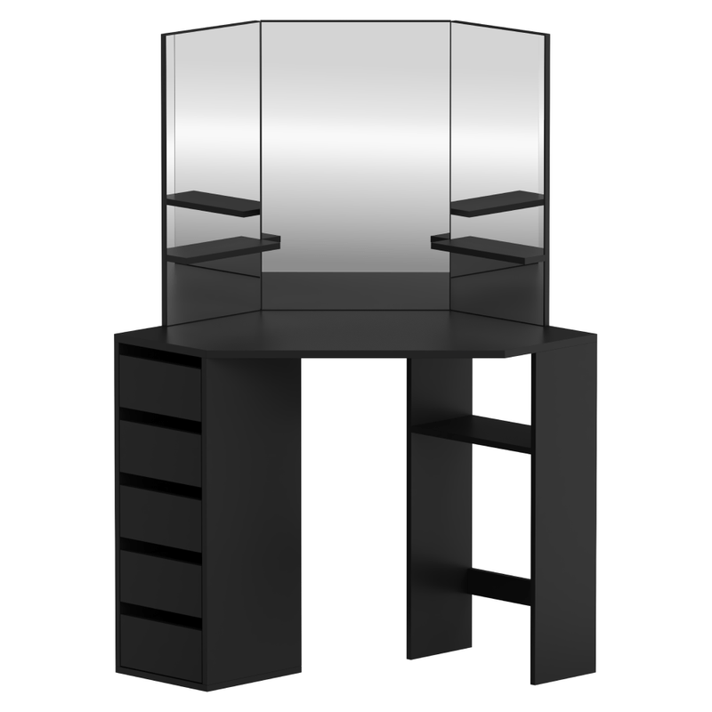Casa si Gradina - Mobilier - Comode si corpuri - Masute de toaleta - Masuta de toaleta de colt, negru, ELIO - Infinity.ro
