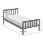 Casa si Gradina - Mobilier - Mobilier copii - Patuturi copii - Pat cu somiera, gri, 90x200, ANATRA - Infinity.ro