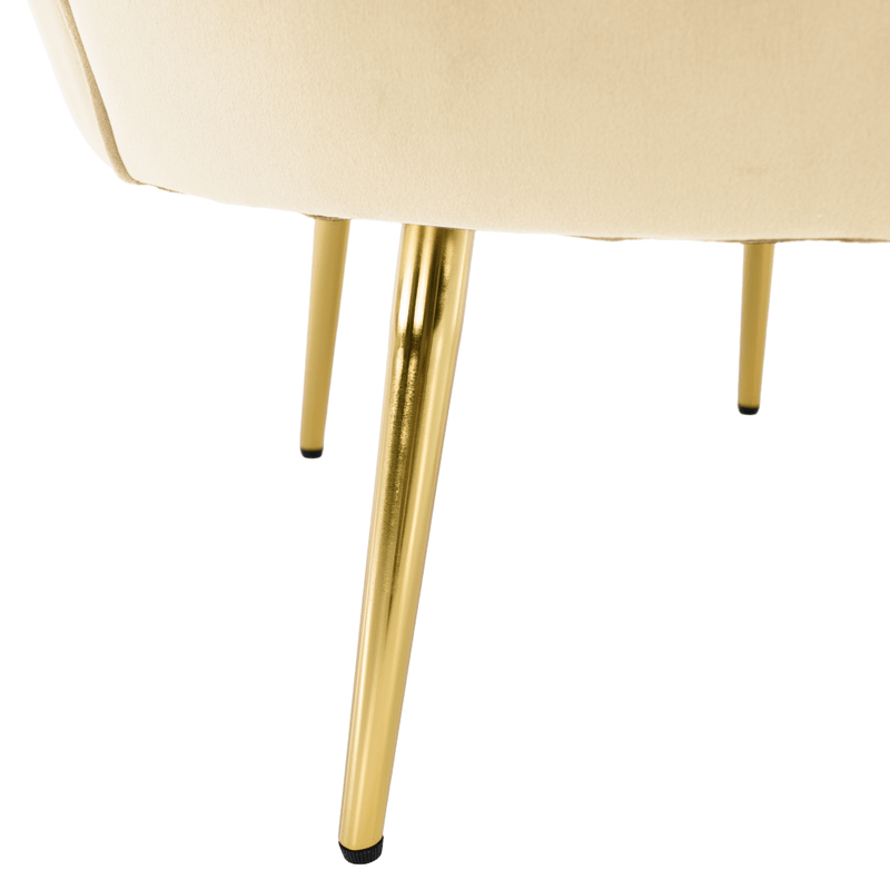 Casa si Gradina - Mobilier - Scaune si fotolii - Fotolii - Fotoliu in stilul Art-deco, bej tesatura Velvet/gold crom auriu, NOBLEO - Infinity.ro
