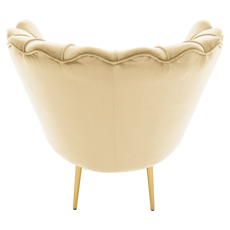 Casa si Gradina - Mobilier - Scaune si fotolii - Fotolii - Fotoliu in stilul Art-deco, bej tesatura Velvet/gold crom auriu, NOBLEO - Infinity.ro