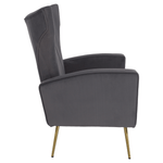Casa si Gradina - Mobilier - Scaune si fotolii - Fotolii - Fotoliu de relaxare, tesatura Velvet gri, BARET - Infinity.ro