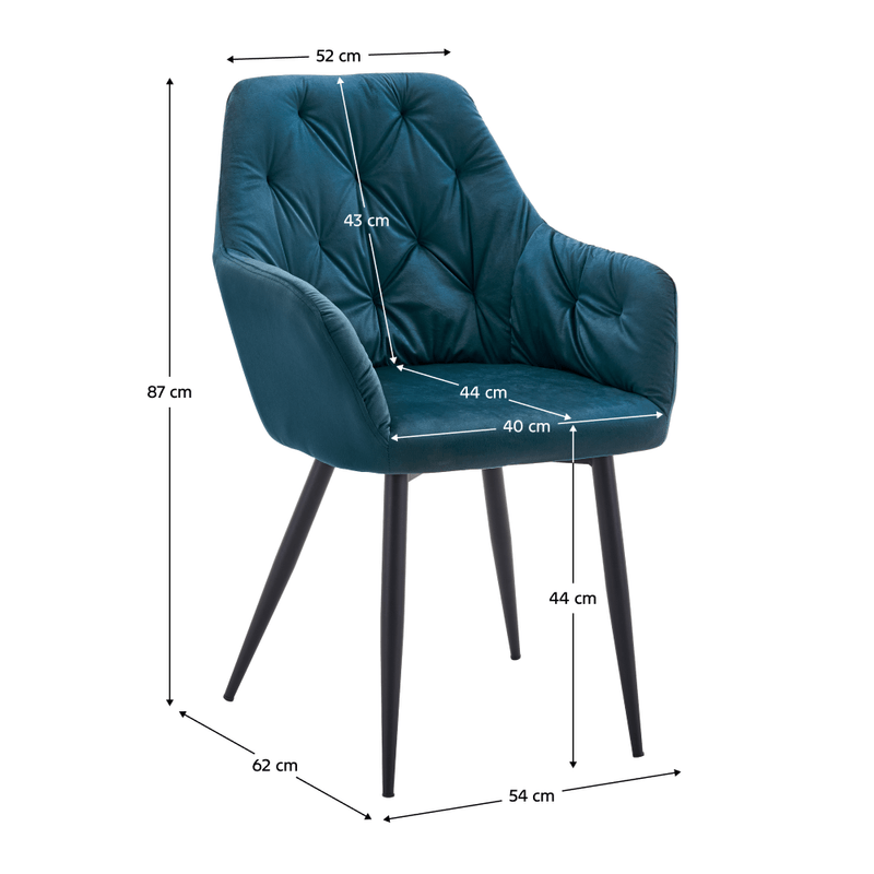 Casa si Gradina - Mobilier - Scaune si fotolii - Scaune - Fotoliu de design, material Velvet turcoaz, VERIO NEW - Infinity.ro