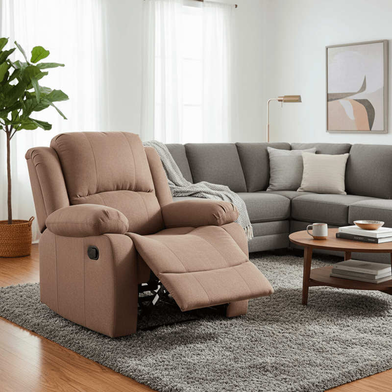 Casa si Gradina - Mobilier - Scaune si fotolii - Fotolii - Fotoliu relaxant reglabil, material maro, ASKOY NEW - Infinity.ro