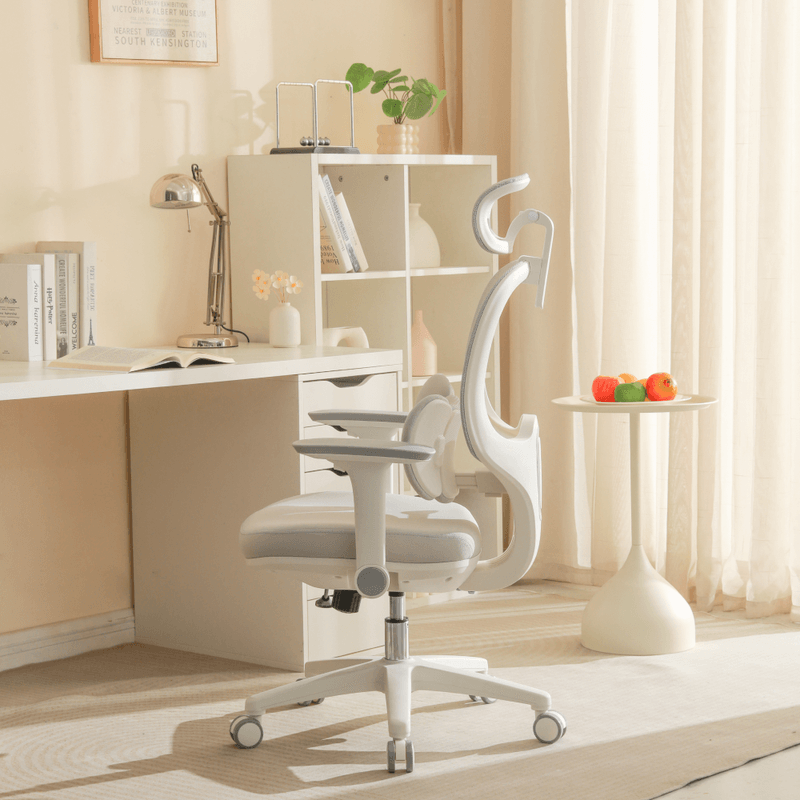 Casa si Gradina - Mobilier - Scaune si fotolii - Scaune - Fotoliu de birou, gri/alb, ABRAMO - Infinity.ro