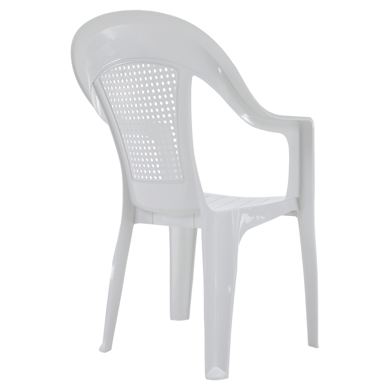 Casa si Gradina - Gradina si terasa - Mobilier exterior - Scaune si sezlonguri gradina - Scaun de gradina stivuibil, alb, MEDRO - Infinity.ro