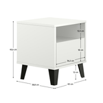 Casa si Gradina - Mobilier - Comode si corpuri - Noptiere - Noptiera, alba, BOGAN NEW 1S - Infinity.ro