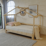 Casa si Gradina - Mobilier - Mobilier copii - Patuturi copii - Pat Montessori cu pat suplimentar, natural, 90x200, KESIO - Infinity.ro