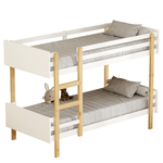 Casa si Gradina - Mobilier - Mobilier copii - Patuturi copii - Pat supraetajat, 90x200, stejar/alb, DAMLA - Infinity.ro