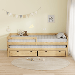 Casa si Gradina - Mobilier - Mobilier copii - Patuturi copii - Pat cu pat suplimentar si spatiu de depozitare, 90x200, natural, ELARA - Infinity.ro