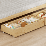 Casa si Gradina - Mobilier - Mobilier copii - Patuturi copii - Pat cu pat suplimentar si spatiu de depozitare, 90x200, natural, ELARA - Infinity.ro