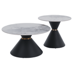 Casa si Gradina - Mobilier - Mese si birouri - Masute de cafea - Masute de cafea, set de 2 bucati, marmura/negru/auriu, metal, MABUZ NEW - Infinity.ro