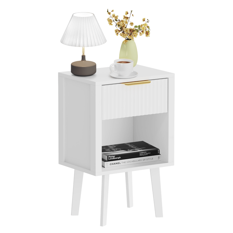 Casa si Gradina - Mobilier - Comode si corpuri - Noptiere - Noptiera, alba, TOBI - Infinity.ro