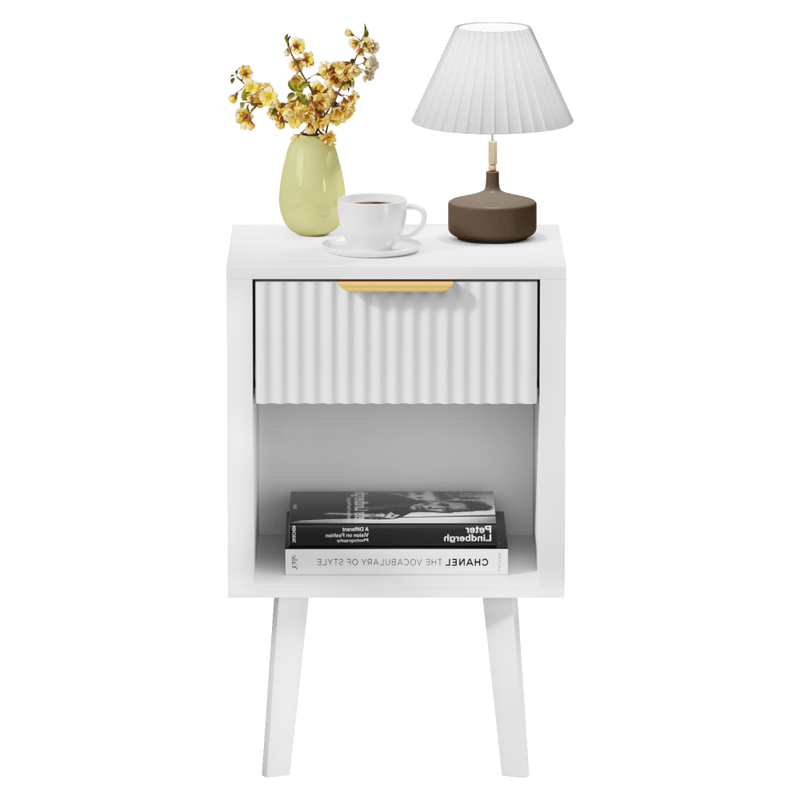 Casa si Gradina - Mobilier - Comode si corpuri - Noptiere - Noptiera, alba, TOBI - Infinity.ro