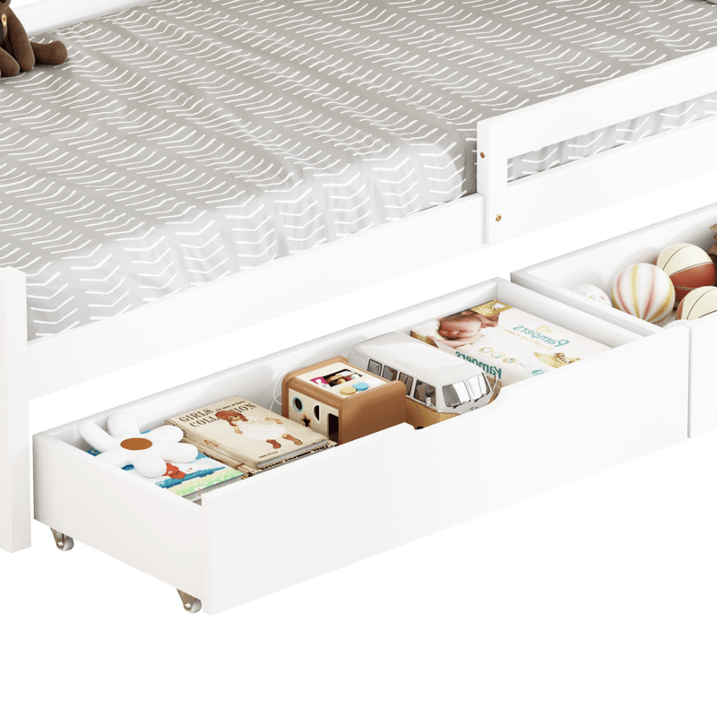 Casa si Gradina - Mobilier - Mobilier copii - Patuturi copii - Pat cu spatiu de depozitare, 90x200, alb, MIX NEW - Infinity.ro