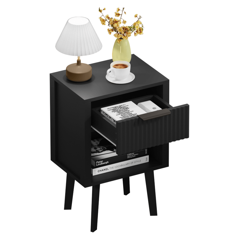 Casa si Gradina - Mobilier - Comode si corpuri - Noptiere - Noptiera, neagra, TOBI - Infinity.ro