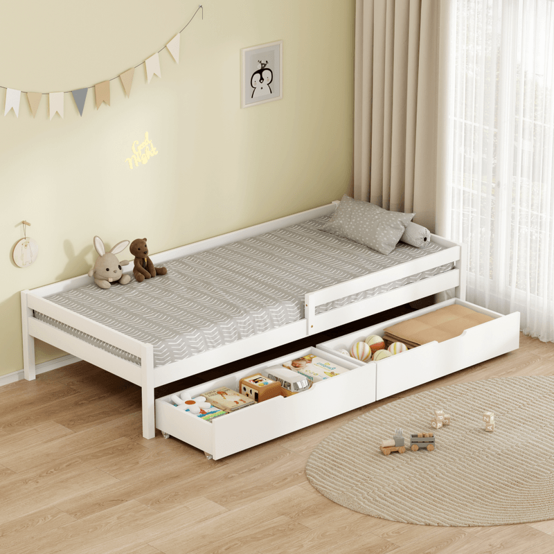Casa si Gradina - Mobilier - Mobilier copii - Patuturi copii - Pat cu spatiu de depozitare, 90x200, alb, MIX NEW - Infinity.ro