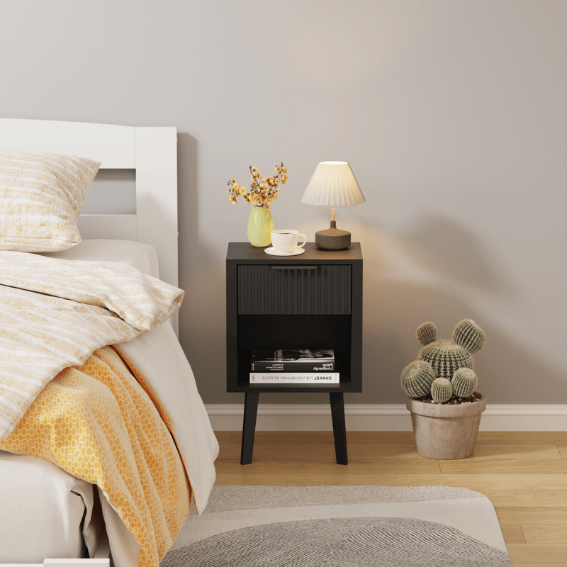 Casa si Gradina - Mobilier - Comode si corpuri - Noptiere - Noptiera, neagra, TOBI - Infinity.ro