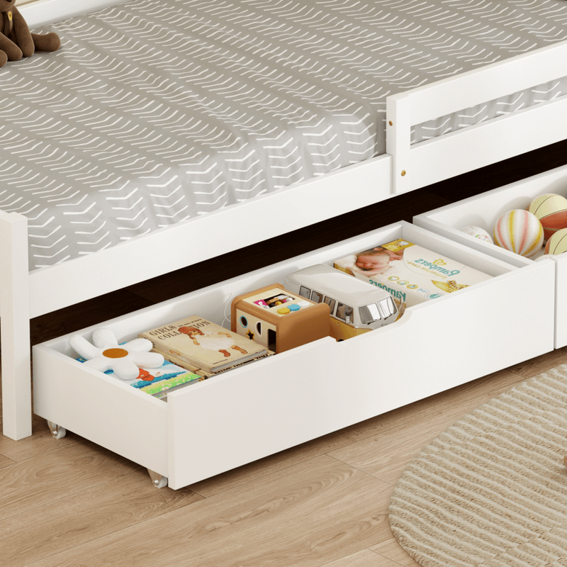 Casa si Gradina - Mobilier - Mobilier copii - Patuturi copii - Pat cu spatiu de depozitare, 90x200, alb, MIX NEW - Infinity.ro