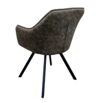 Casa si Gradina - Mobilier - Scaune si fotolii - Scaune - Fotoliu pentru sufragerie pivotant, tesatura cu efect de piele periata verde, SAMANTA - Infinity.ro