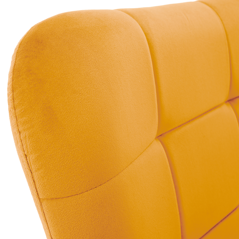 Casa si Gradina - Mobilier - Scaune si fotolii - Fotolii - Fotoliu cu suport pentru picioare, galben tesatura Velvet/negru, HABEN - Infinity.ro