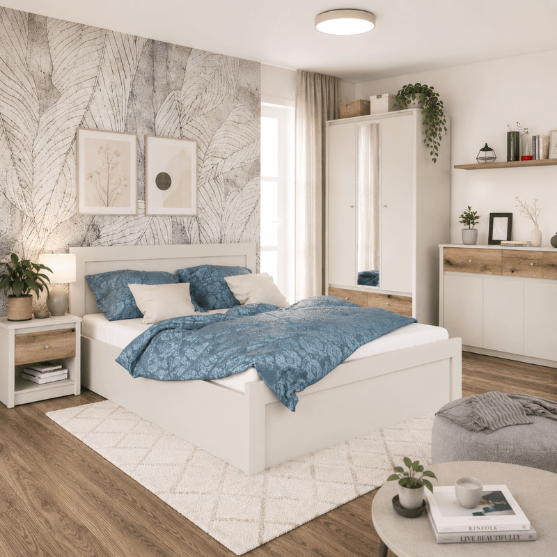 Casa si Gradina - Mobilier - Comode si corpuri - Comode - Comoda, casmir/stejar evoke, KAROS 3D1S - Infinity.ro