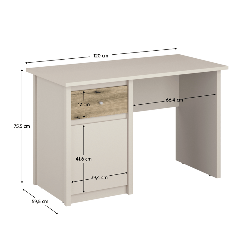 Casa si Gradina - Mobilier - Mese si birouri - Birouri - Masuta PC universala, casmir/stejar evoke, KAROS 1D1S/120 - Infinity.ro
