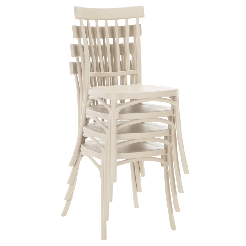Casa si Gradina - Gradina si terasa - Mobilier exterior - Scaune si sezlonguri gradina - Scaun stivuibil, gri-maroniu Taupe casmir, SAZEN NEW - Infinity.ro