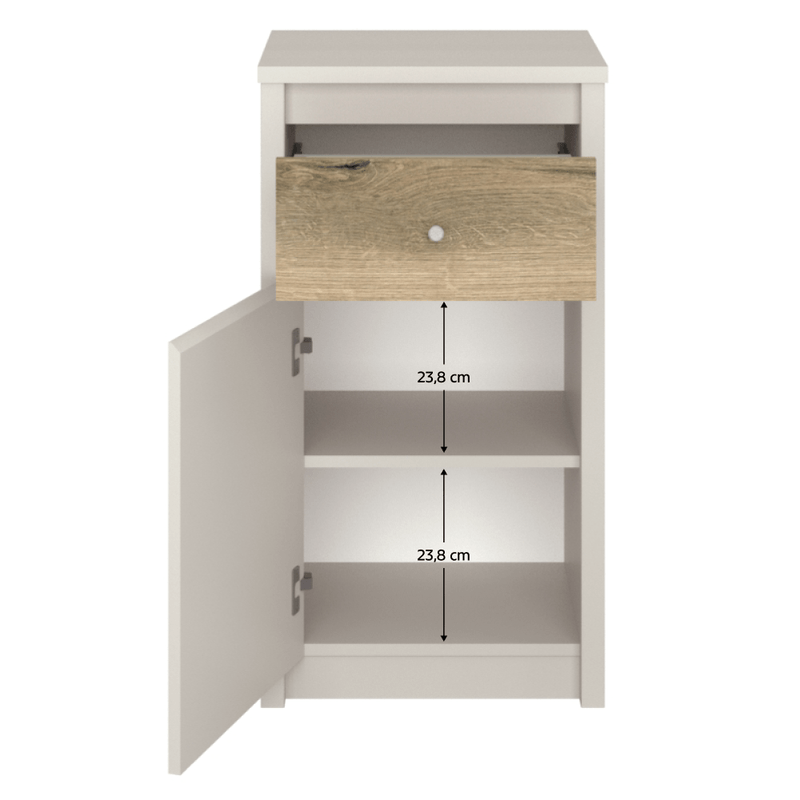Casa si Gradina - Mobilier - Comode si corpuri - Comode - Comoda, casmir/stejar evoke, KAROS 1D1S - Infinity.ro