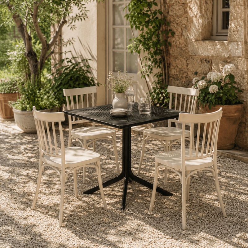 Casa si Gradina - Gradina si terasa - Mobilier exterior - Scaune si sezlonguri gradina - Scaun stivuibil, gri-maroniu Taupe casmir, SAZEN NEW - Infinity.ro