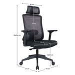 Casa si Gradina - Mobilier - Scaune si fotolii - Scaune - Fotoliu de birou, negru, portanta 150 kg, ROSANO - Infinity.ro