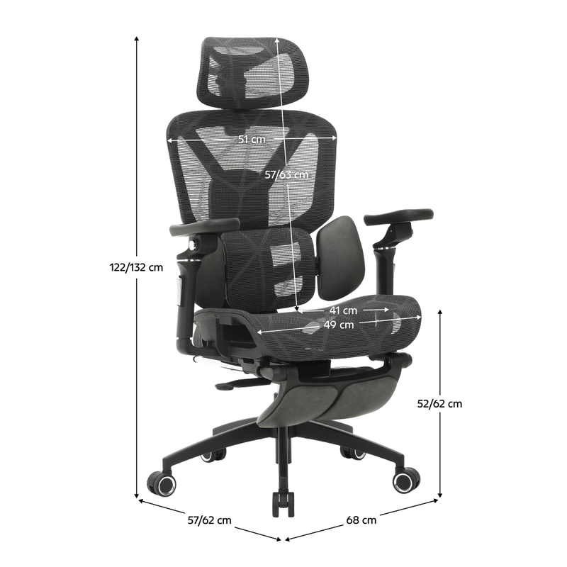 Casa si Gradina - Mobilier - Scaune si fotolii - Scaune - Fotoliu de birou, gri inchis/negru, portanta 150 kg, VILMER - Infinity.ro