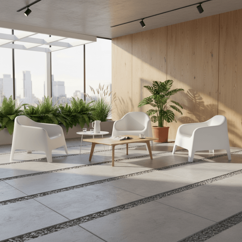 Casa si Gradina - Gradina si terasa - Mobilier exterior - Scaune si sezlonguri gradina - Scaun stivuibil, alb, plastic, SOKRA NEW - Infinity.ro