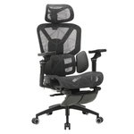 Casa si Gradina - Mobilier - Scaune si fotolii - Scaune - Fotoliu de birou, gri inchis/negru, portanta 150 kg, VILMER - Infinity.ro