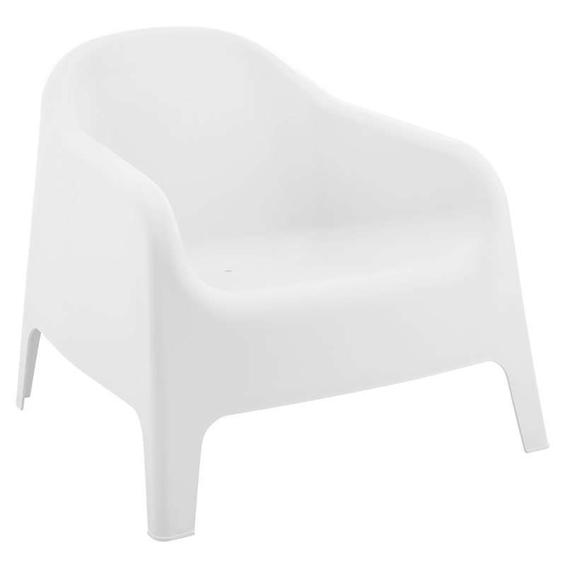 Casa si Gradina - Gradina si terasa - Mobilier exterior - Scaune si sezlonguri gradina - Scaun stivuibil, alb, plastic, SOKRA NEW - Infinity.ro
