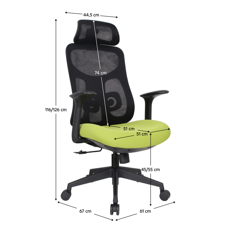 Casa si Gradina - Mobilier - Scaune si fotolii - Scaune - Fotoliu de birou, verde/negru, portanta 150 kg, SULIVAN - Infinity.ro
