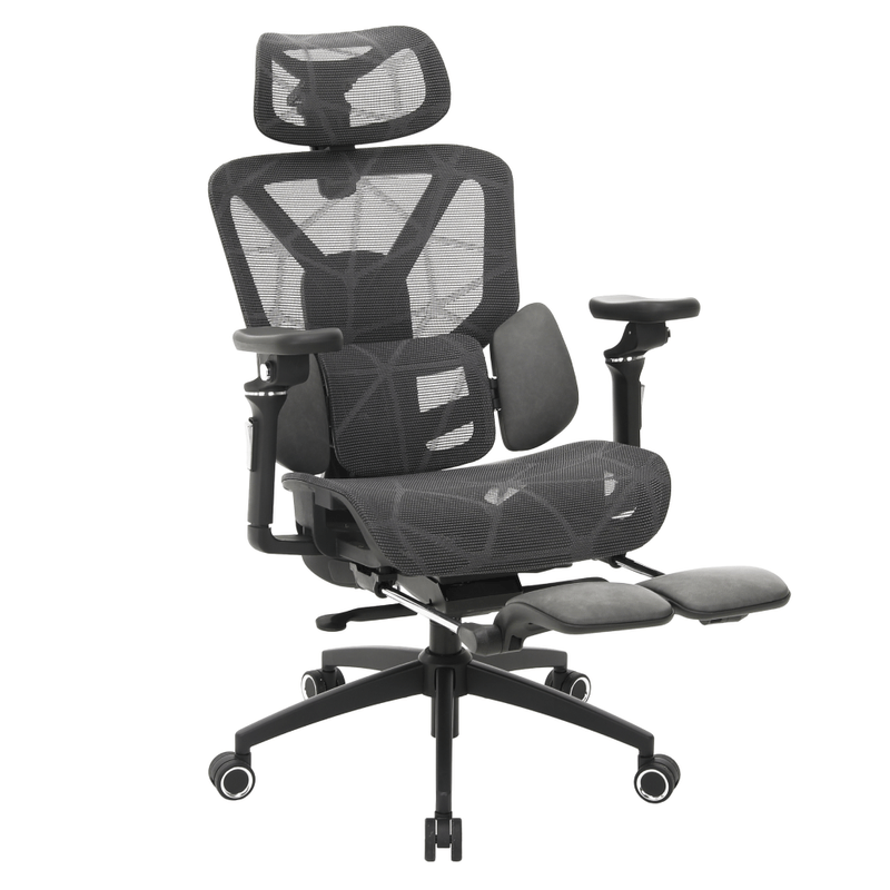 Casa si Gradina - Mobilier - Scaune si fotolii - Scaune - Fotoliu de birou, gri inchis/negru, portanta 150 kg, VILMER - Infinity.ro