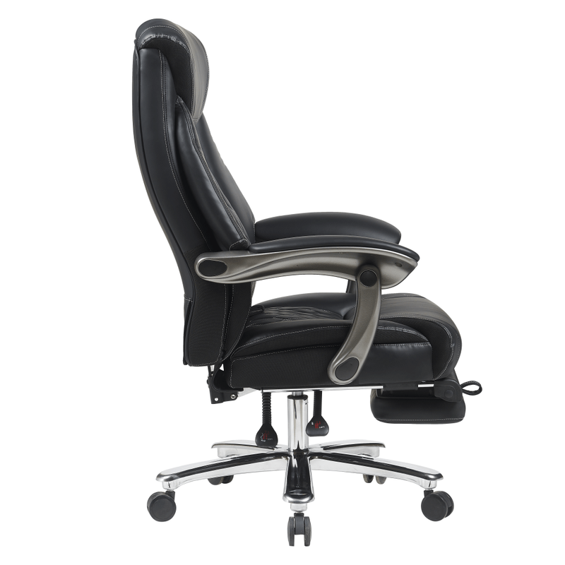 Casa si Gradina - Mobilier - Scaune si fotolii - Scaune - Fotoliu de birou, piele ecologica neagra/crom, portanta 150 kg, URIEN - Infinity.ro