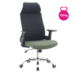 Casa si Gradina - Mobilier - Scaune si fotolii - Scaune - Fotoliu de birou, gri inchis/verde/crom, portanta 150 kg, HOLGER - Infinity.ro