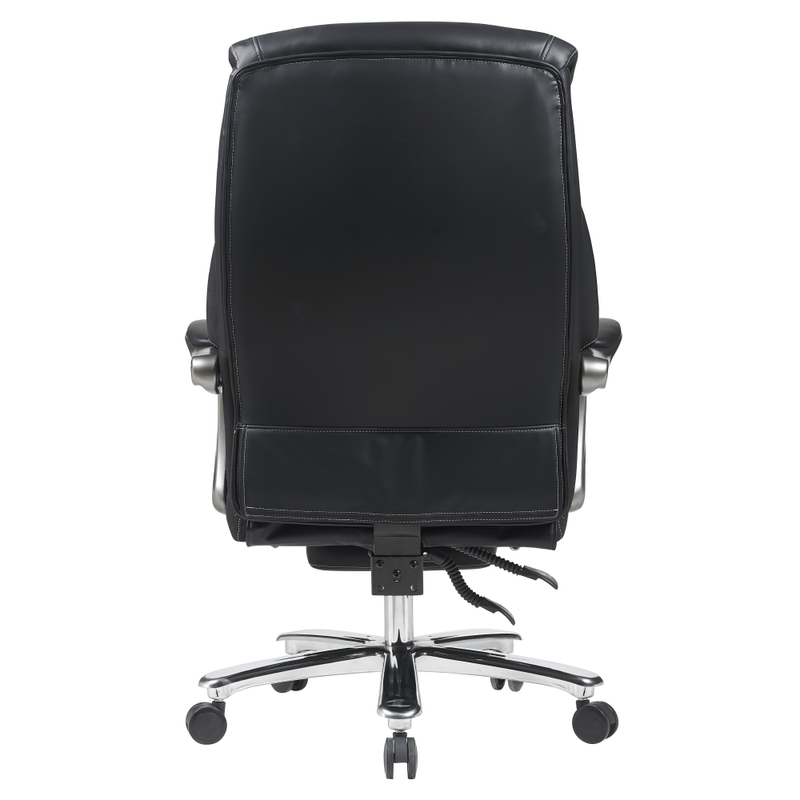 Casa si Gradina - Mobilier - Scaune si fotolii - Scaune - Fotoliu de birou, piele ecologica neagra/crom, portanta 150 kg, URIEN - Infinity.ro