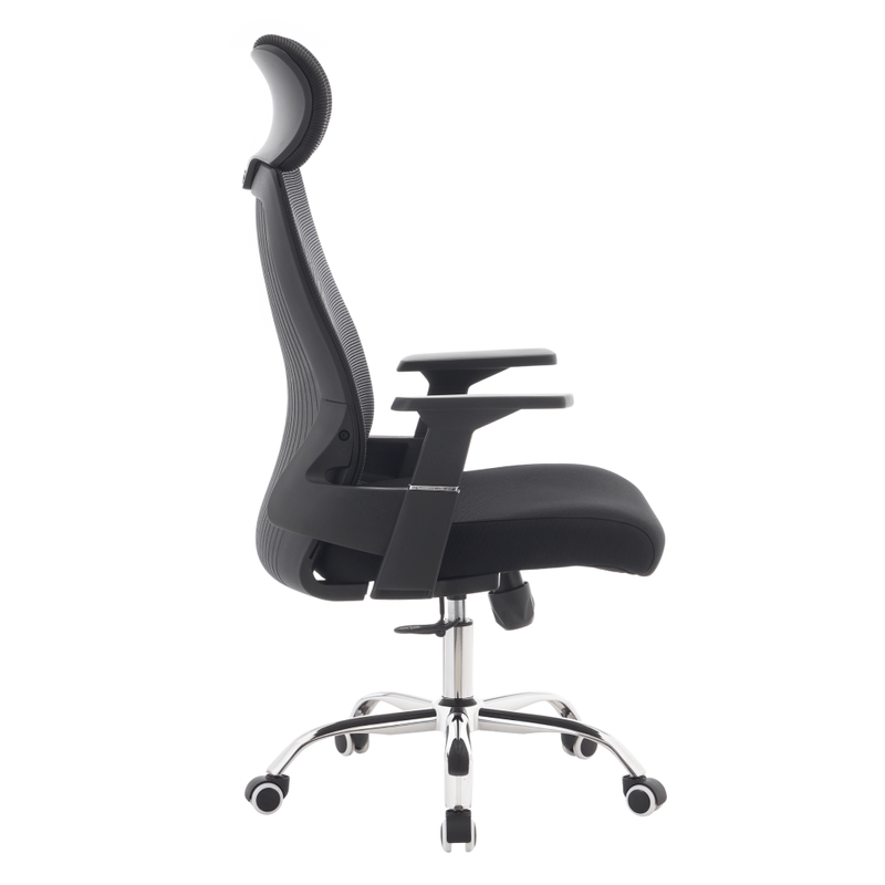 Casa si Gradina - Mobilier - Scaune si fotolii - Scaune - Fotoliu de birou, negru/crom, portanta 150 kg, HOLGER - Infinity.ro