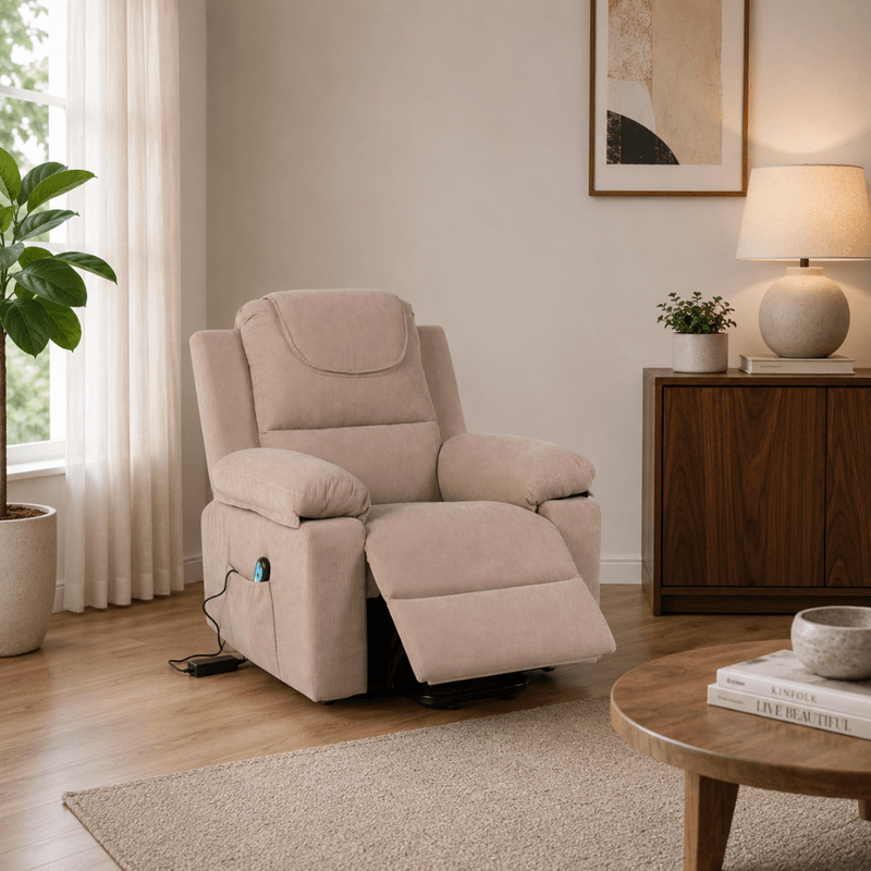 Ingrijire personala si Cosmetice - Sanatate si wellness - Articole wellness - Fotolii de masaj - Fotoliu pozitionabil cu masaj si incalzire, maro, LIFTELO - Infinity.ro
