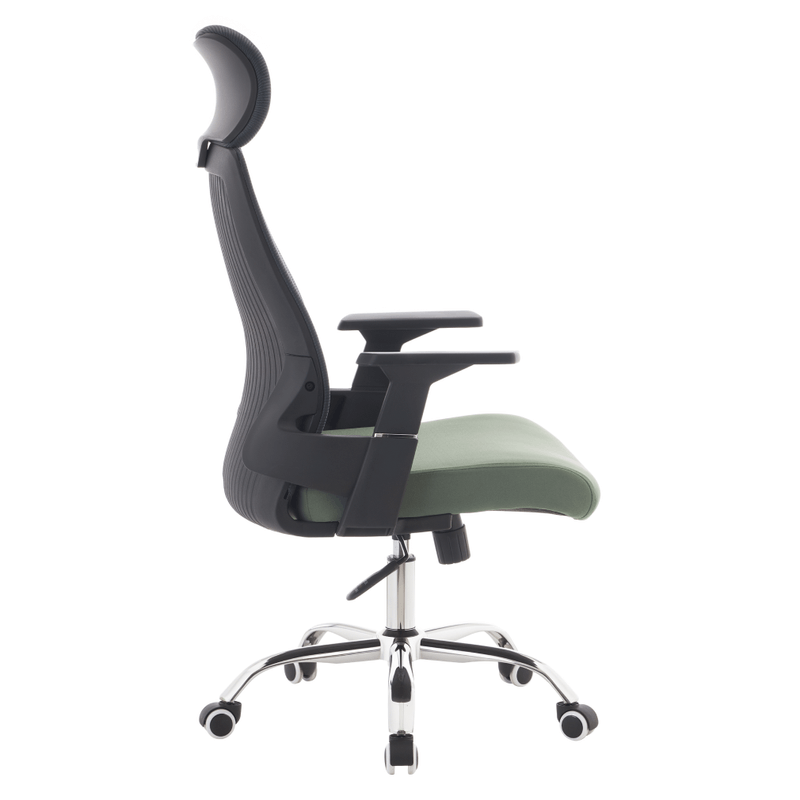 Casa si Gradina - Mobilier - Scaune si fotolii - Scaune - Fotoliu de birou, gri inchis/verde/crom, portanta 150 kg, HOLGER - Infinity.ro