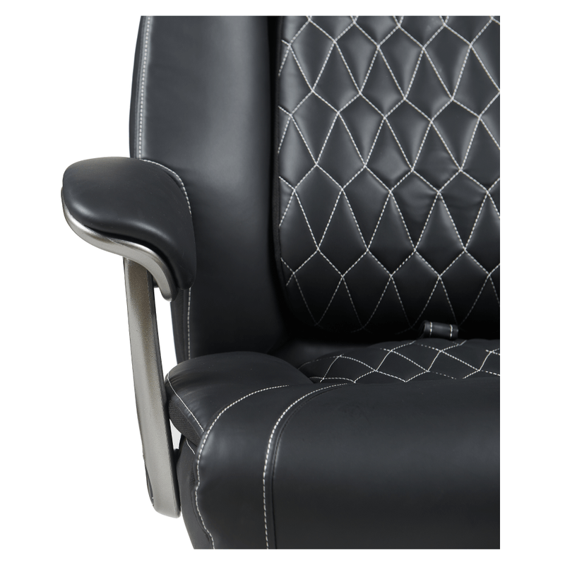 Casa si Gradina - Mobilier - Scaune si fotolii - Scaune - Fotoliu de birou, piele ecologica neagra/crom, portanta 150 kg, URIEN - Infinity.ro