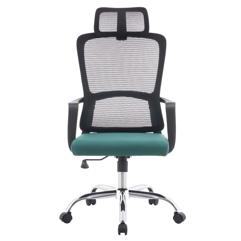 Casa si Gradina - Mobilier - Scaune si fotolii - Scaune - Fotoliu de birou, negru/verde/crom, portanta 150 kg, RANDY - Infinity.ro