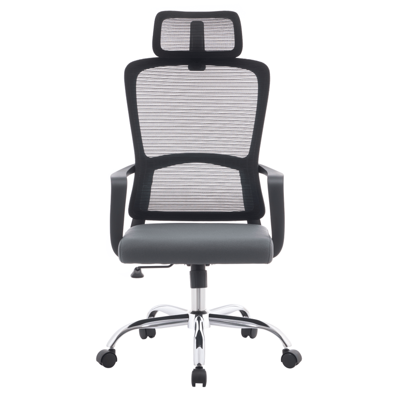 Casa si Gradina - Mobilier - Scaune si fotolii - Scaune - Fotoliu de birou, negru/gri/crom, portanta 150 kg, RANDY - Infinity.ro