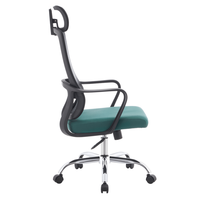 Casa si Gradina - Mobilier - Scaune si fotolii - Scaune - Fotoliu de birou, negru/verde/crom, portanta 150 kg, RANDY - Infinity.ro